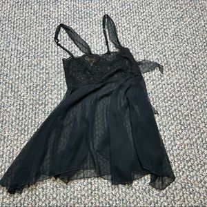 Victorias Secret Gold Label Vintage Black Nightie Womens Size Medium